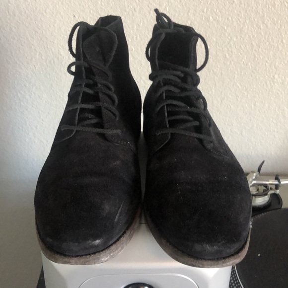 Worn Black Suede Allsaints boots - Picture 2 of 5